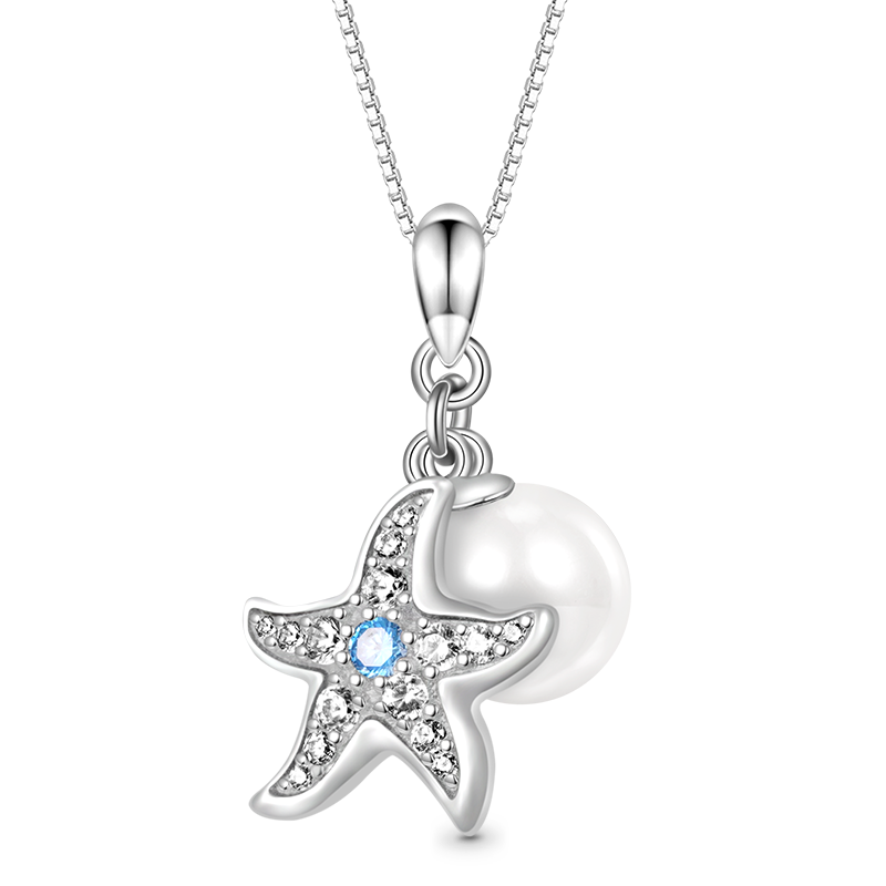 Starfish Pearl Necklace image number 0