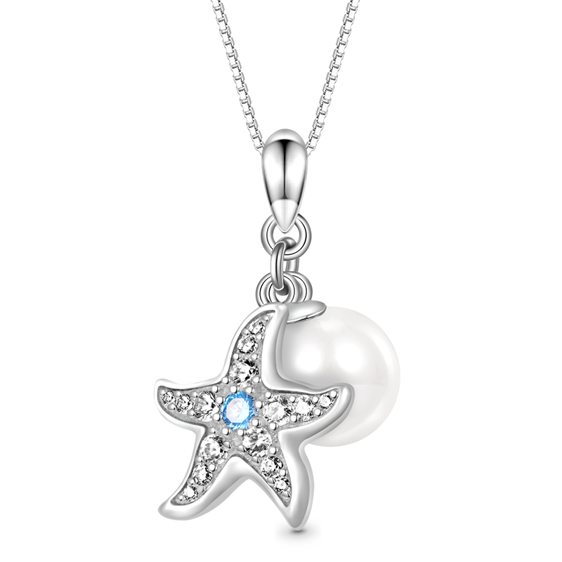 Starfish Pearl Necklace image number 0
