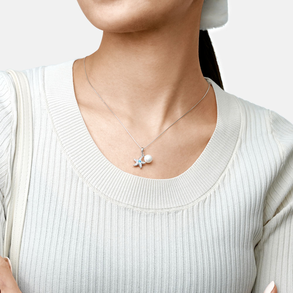 Starfish Pearl Necklace image number 2