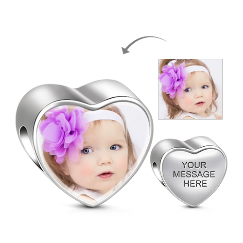 Heart Engravable Photo Charm image number 0
