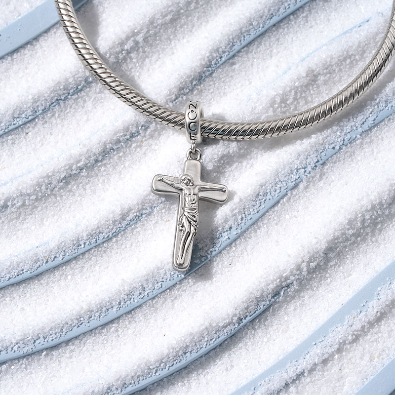 Cross with Jesus Christ Pendant image number 2