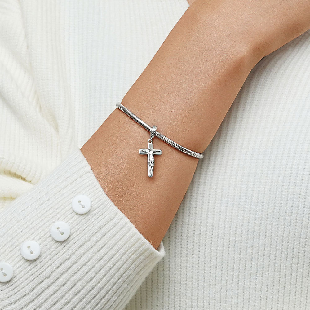 Cross with Jesus Christ Pendant image number 4