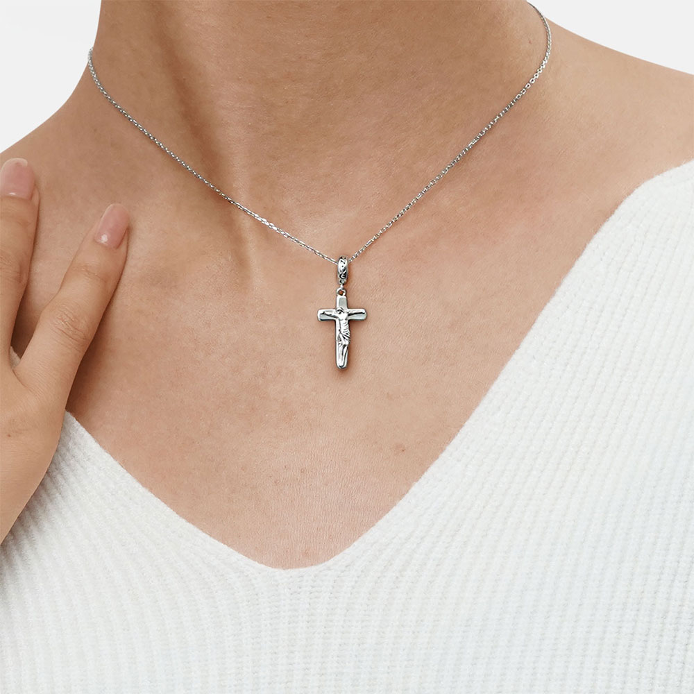 Cross with Jesus Christ Pendant image number 6