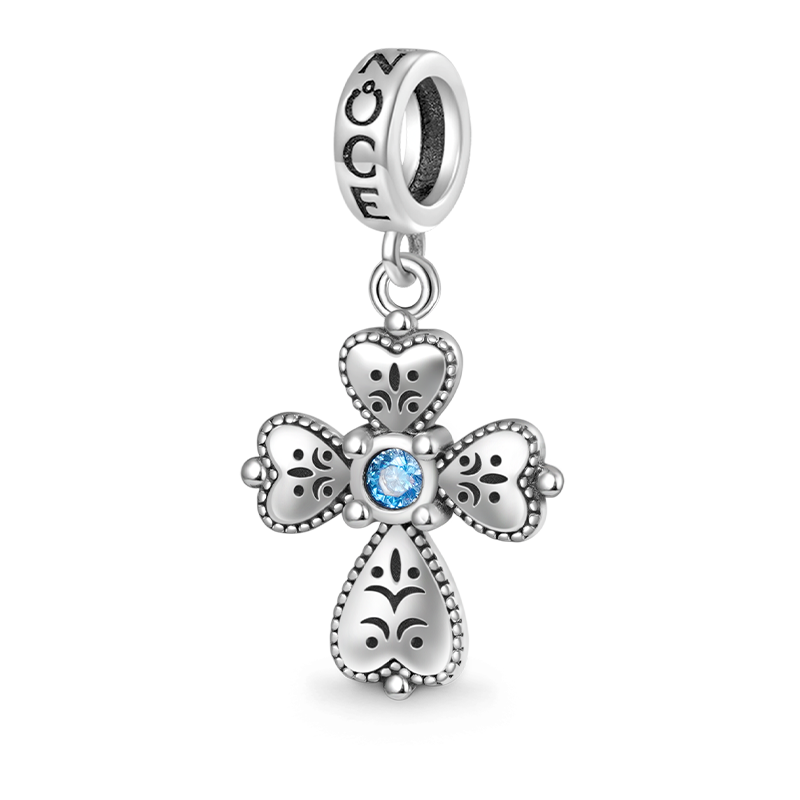 Faith in Heart Cross Pendant image number 0