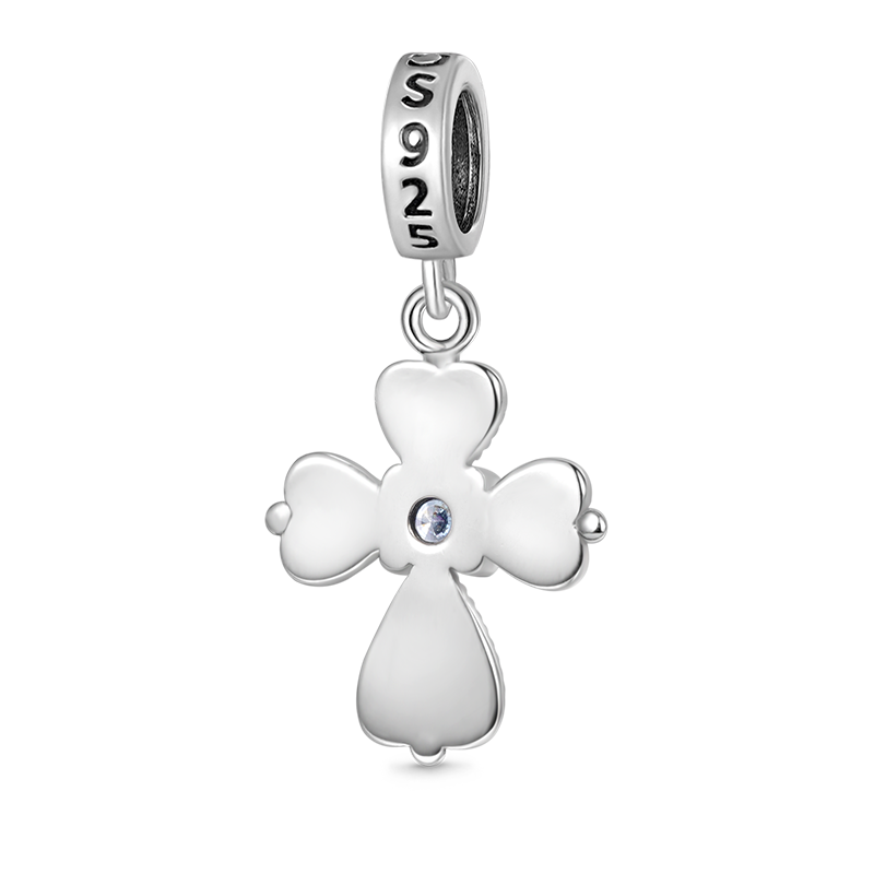 Faith in Heart Cross Pendant image number 1