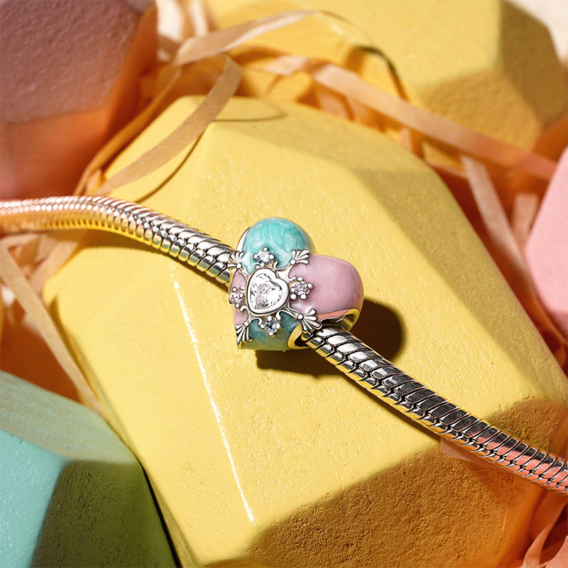 Easter Cross Heart Charm image number 1