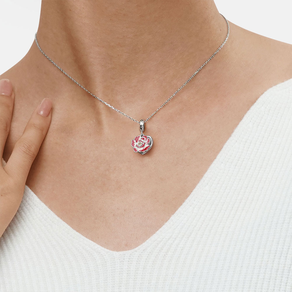 Flower Heart Photo Pendant image number 2