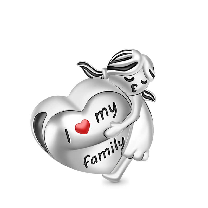 Hugging A Heart Charm image number 0