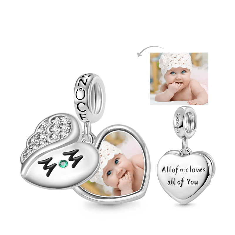 Wing Heart Photo Pendant image number 0