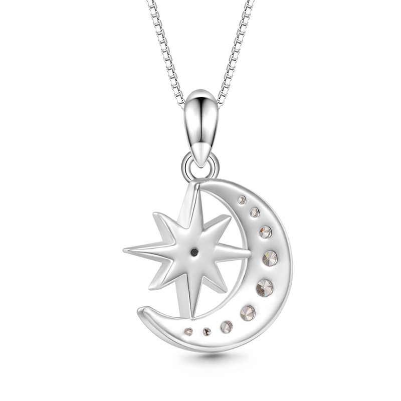 Moon & Star Necklace image number 1