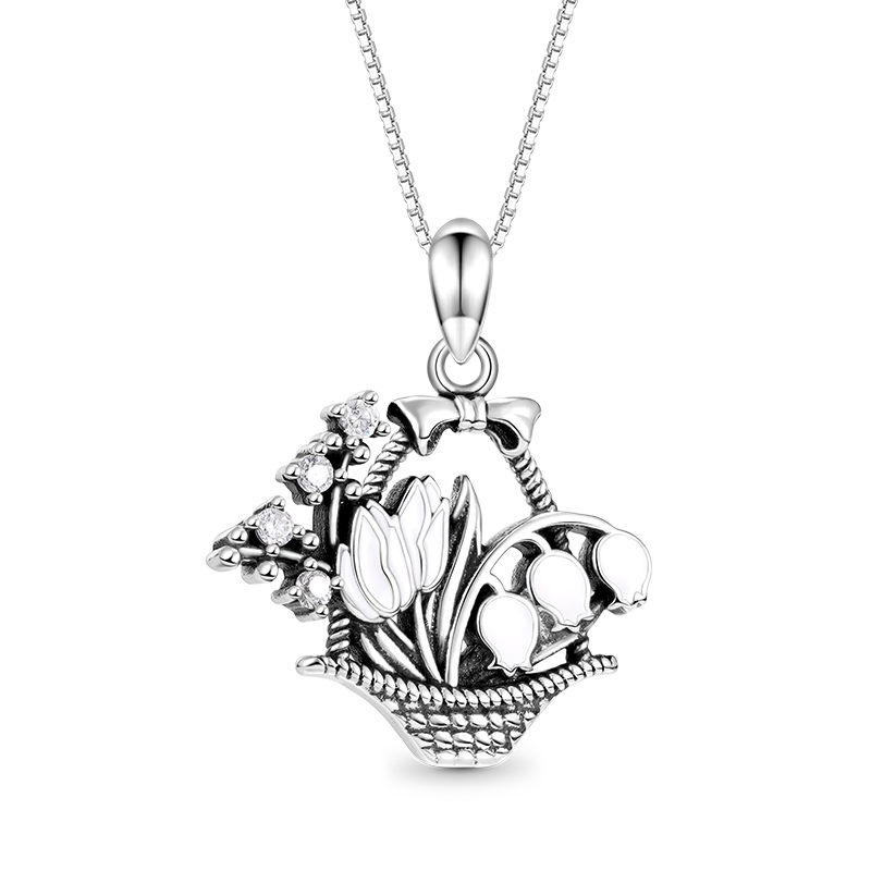 Flower Basket Necklace image number 0