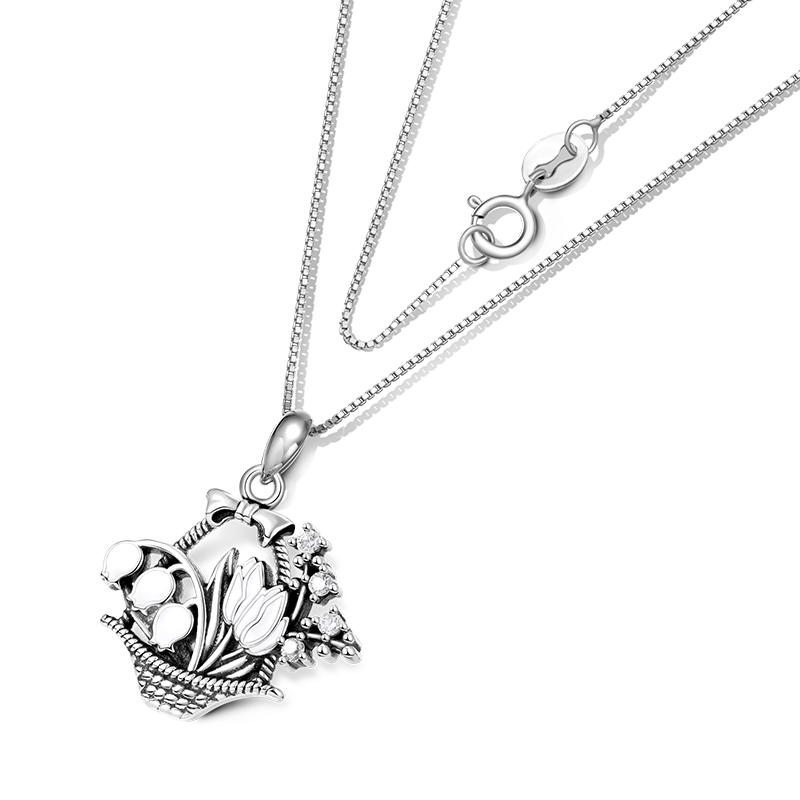 Flower Basket Necklace image number 1