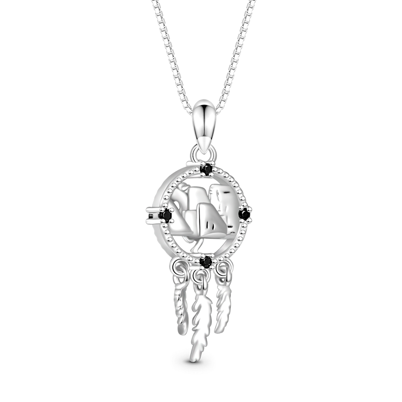 Horse Dream Catcher Necklace image number 1