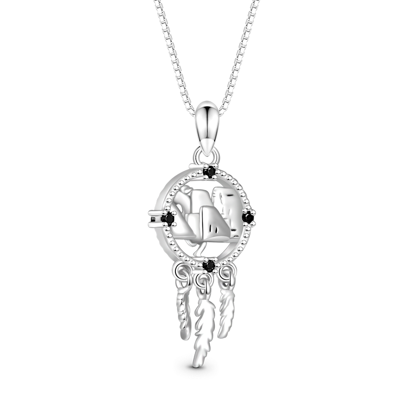 Horse Dream Catcher Necklace image number 1