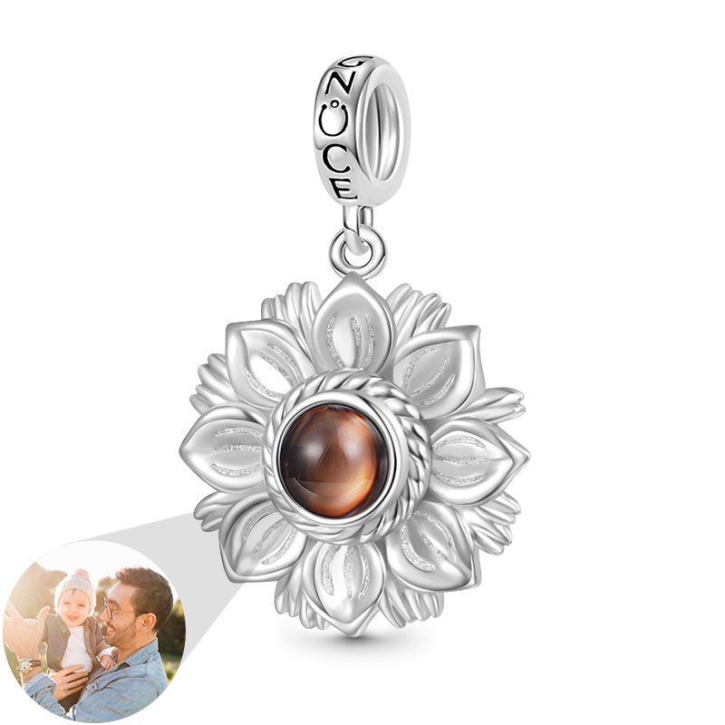 Projection Sunflower Photo Pendant image number 0