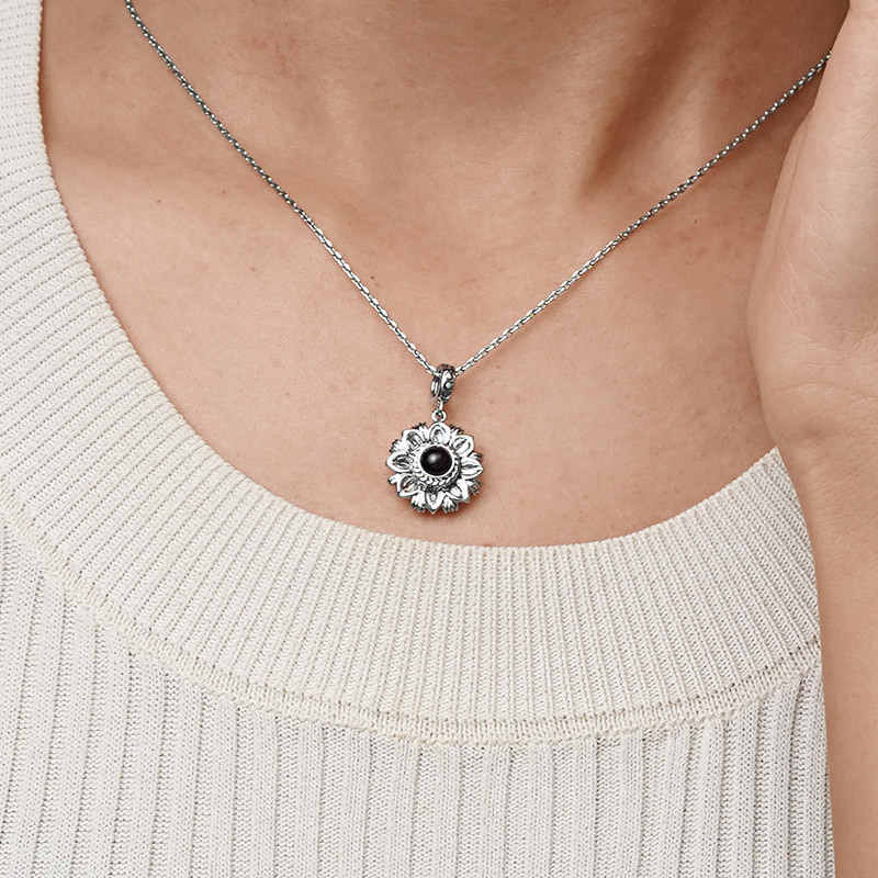 Projection Sunflower Photo Pendant image number 6