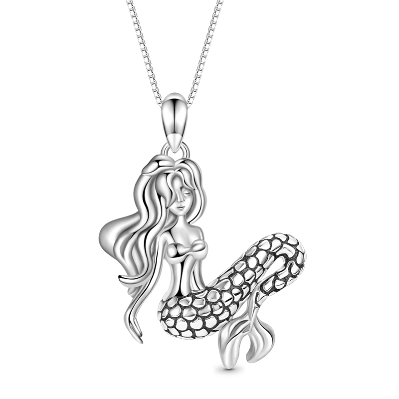Sleeping Mermaid Necklace image number 0