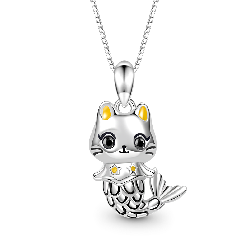 Cat Mermaid Necklace image number 0