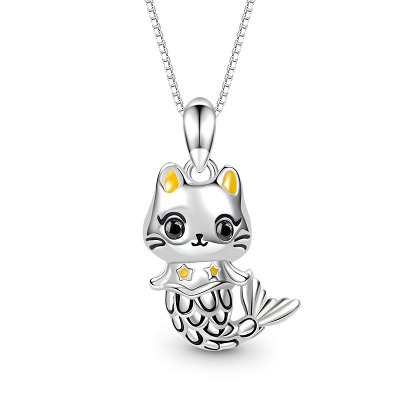Cat Mermaid Necklace image number 0