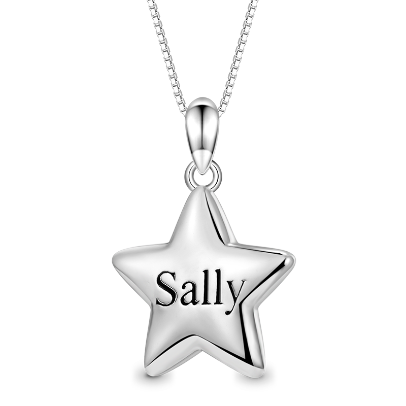 Engravable Star Necklace image number 0
