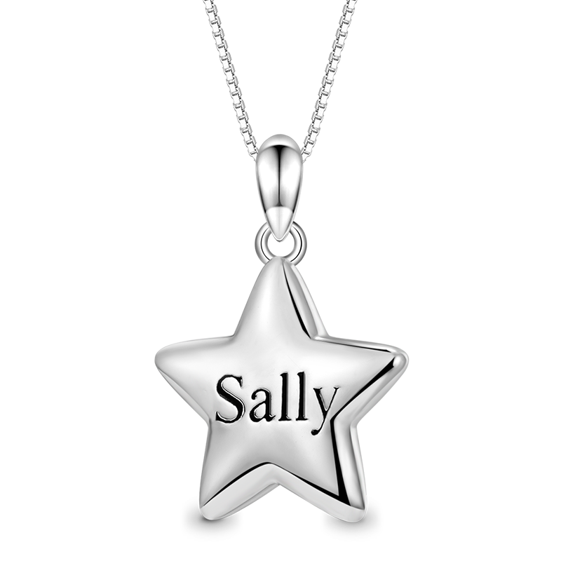Engravable Star Necklace image number 0