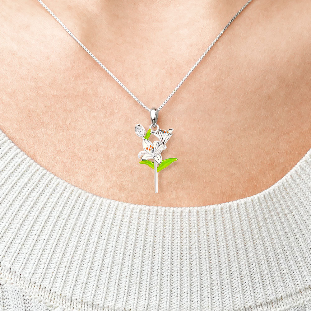Lily Flower Necklace image number 3
