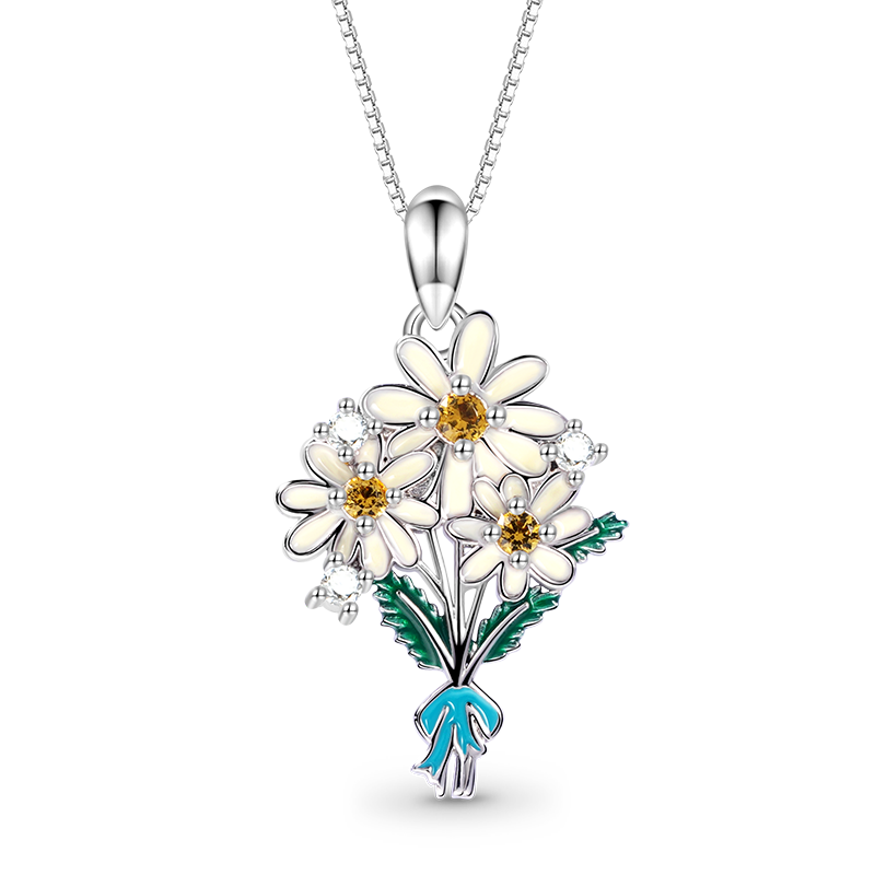 Daisy Flowers Necklace image number 0