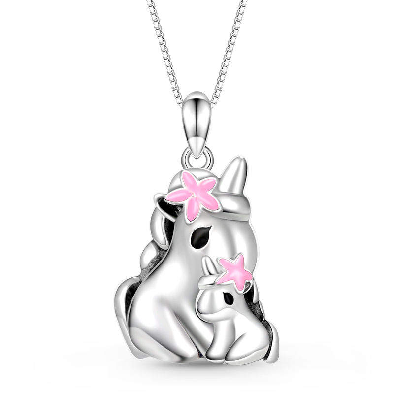 Unicorn & Baby Necklace image number 0