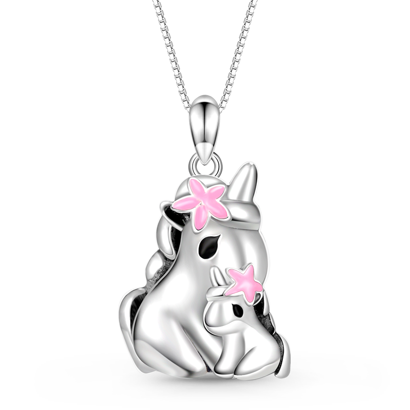Unicorn & Baby Necklace image number 0