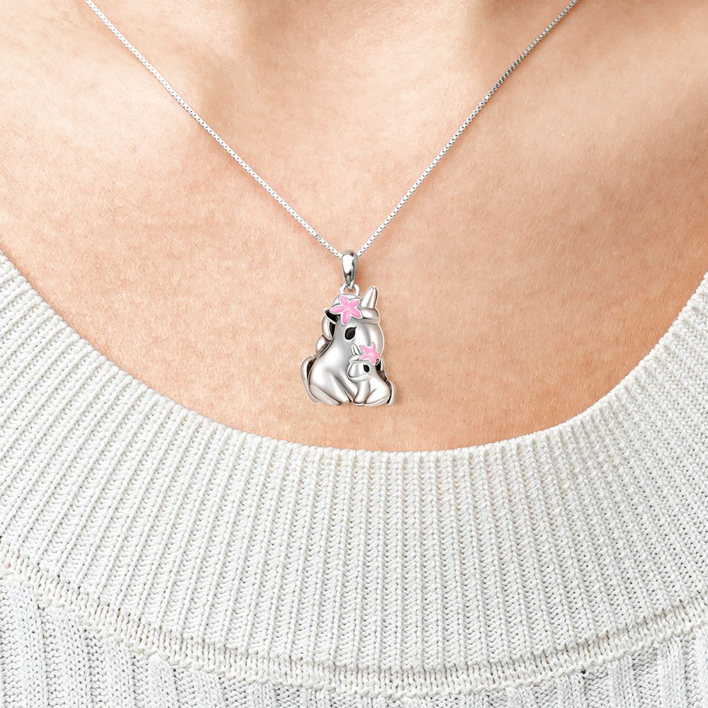 Unicorn & Baby Necklace image number 4
