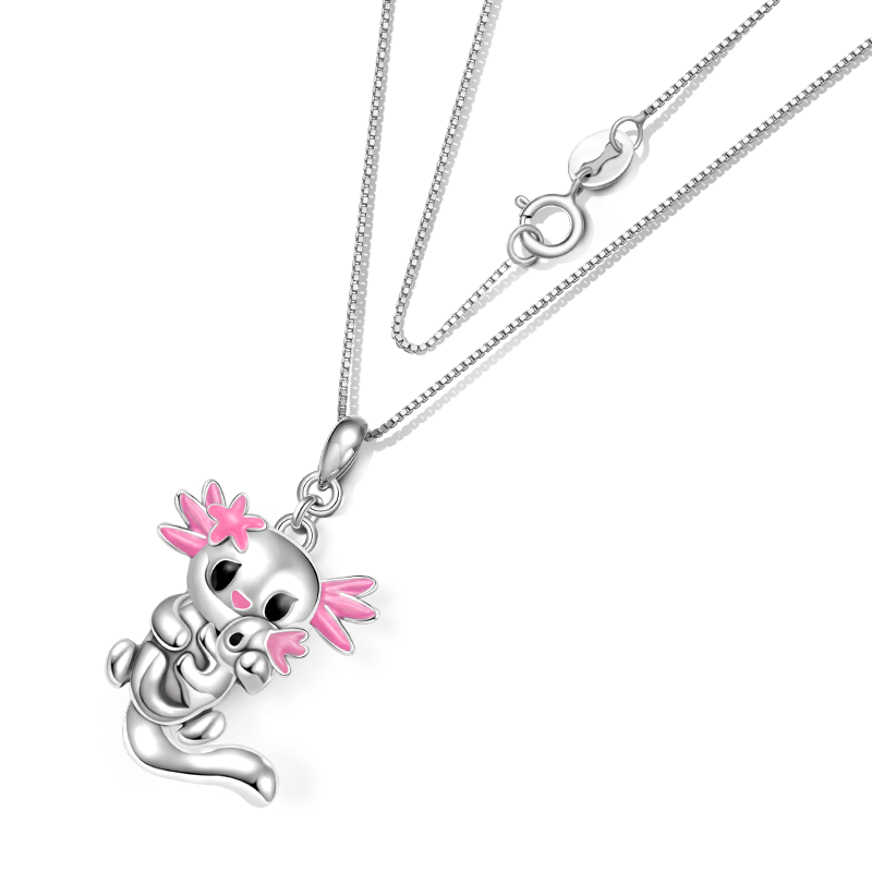 Mexican Axolotl&Baby Necklace image number 2
