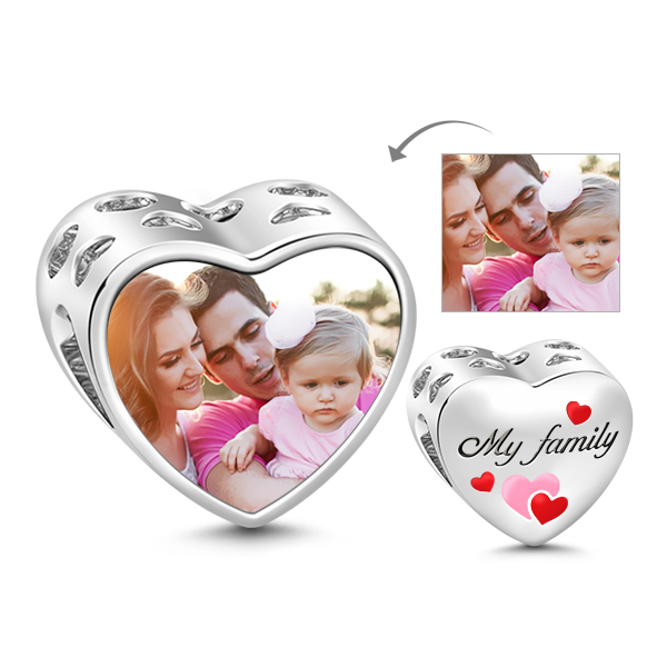Family Heart Photo Charm image number 0