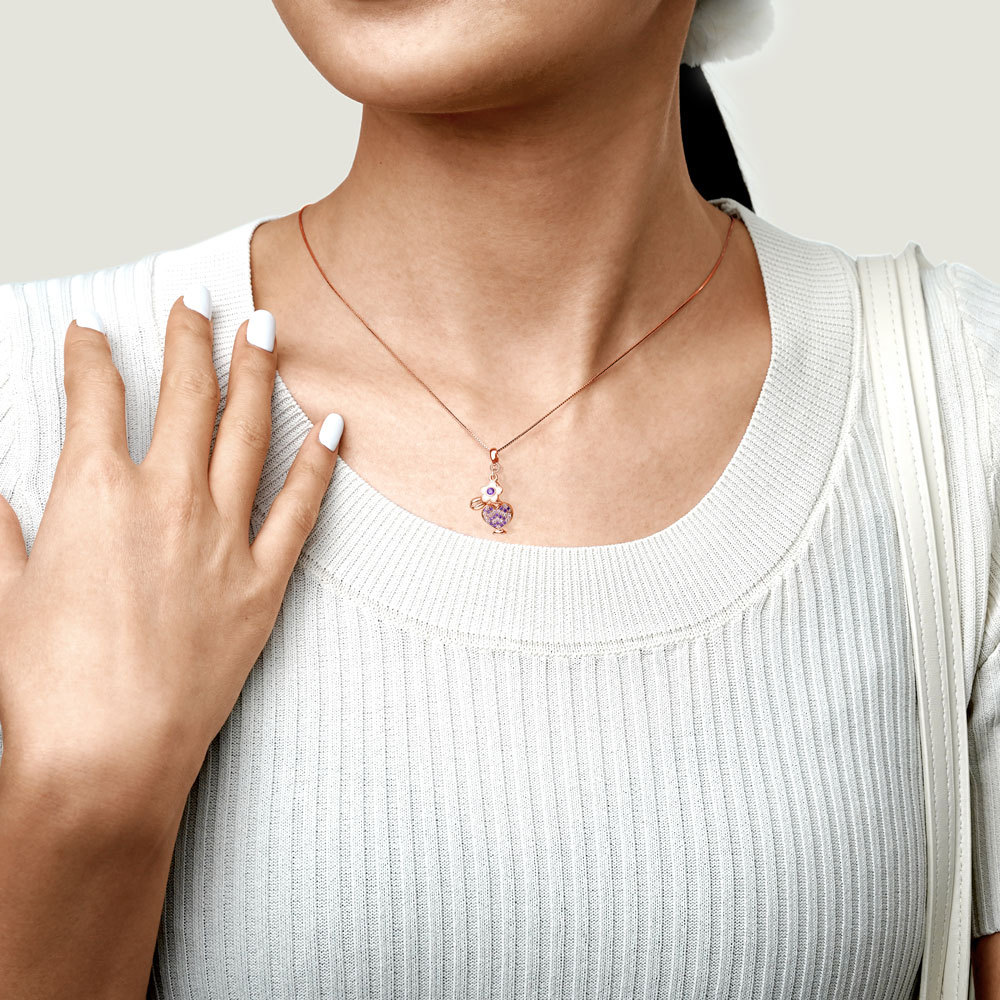 Perfume Heart Bottle Necklace image number 3