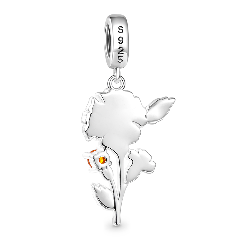 Oct.Birthday Flower Marigold Pendant image number 1