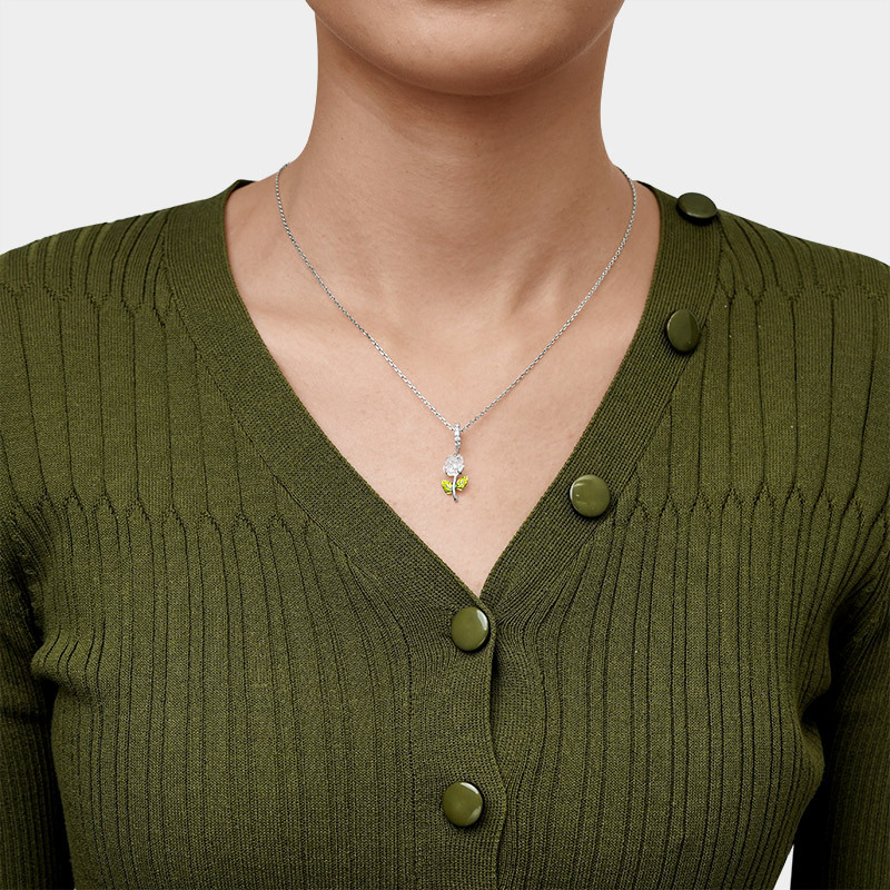 Rose Flower Pendant image number 6