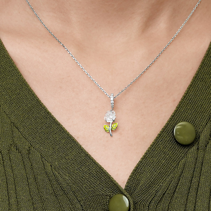 Rose Flower Pendant image number 7