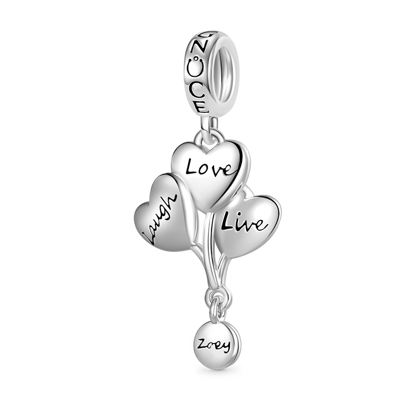 "Live, Love, Laugh" Engravable Pendant image number 0