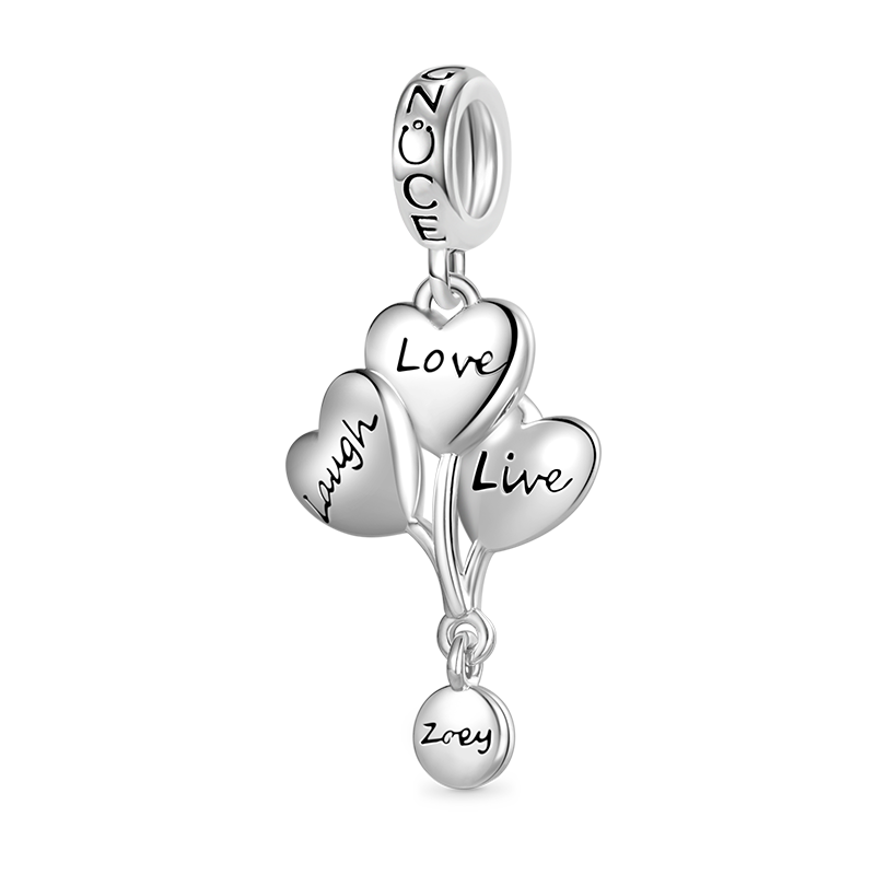 "Live, Love, Laugh" Engravable Pendant image number 0