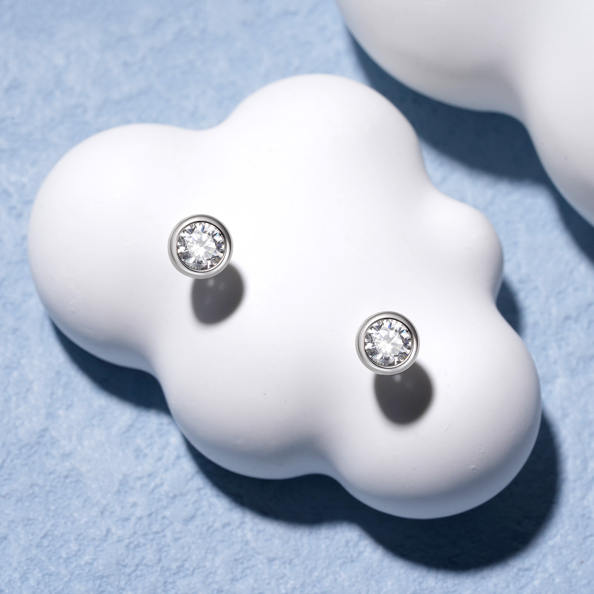 Birthstone Round Stud Earrings image number 2