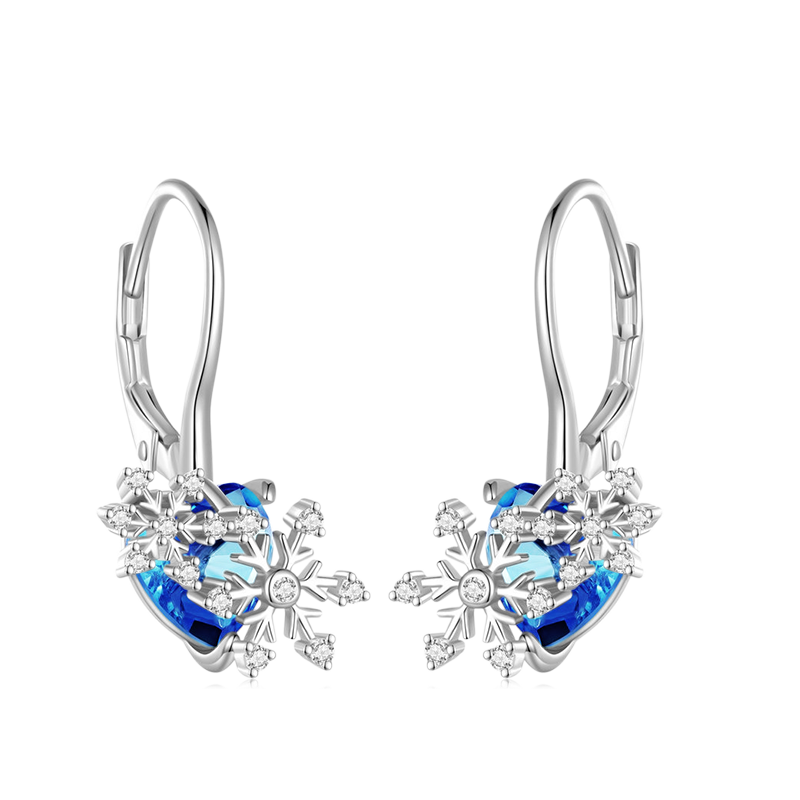 Snowflake Dangle Earrings image number 1
