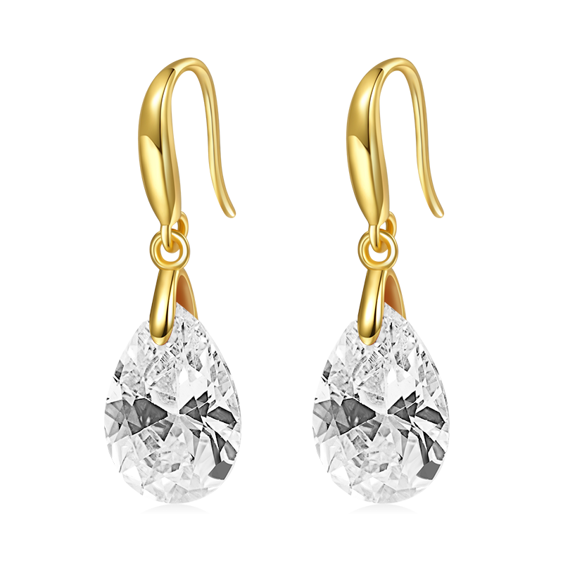 Pear-shape Birthstone Dangle Earrings image number 0