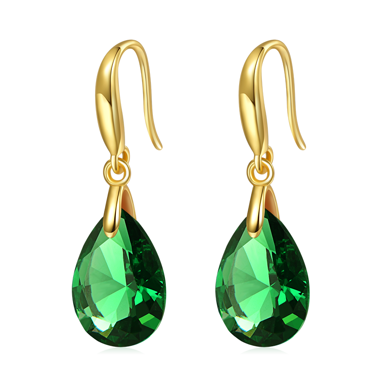Pear-shape Birthstone Dangle Earrings image number 0