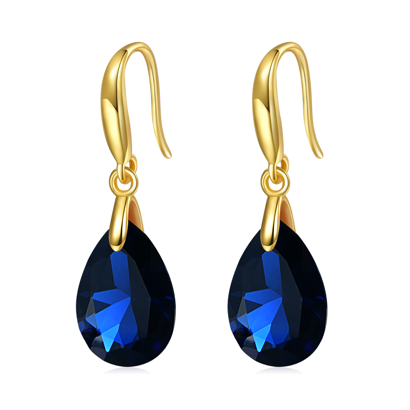 Pear-shape Birthstone Dangle Earrings image number 0