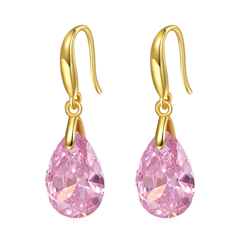 Pear-shape Birthstone Dangle Earrings image number 0