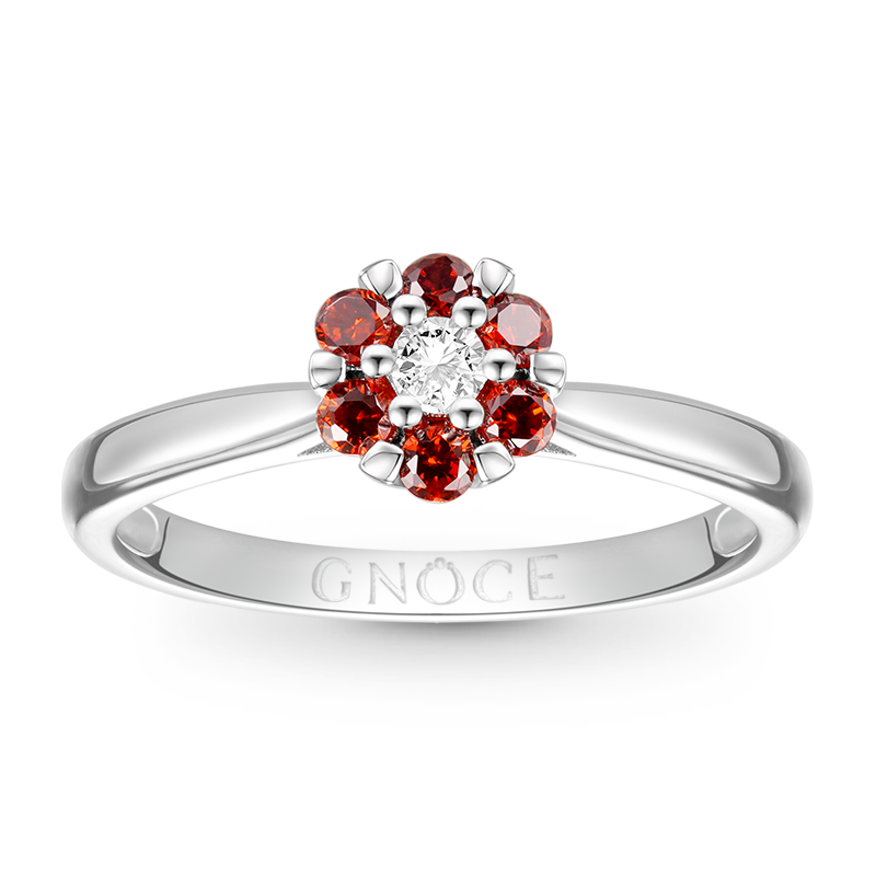 Birthstone Flower Ring image number 1