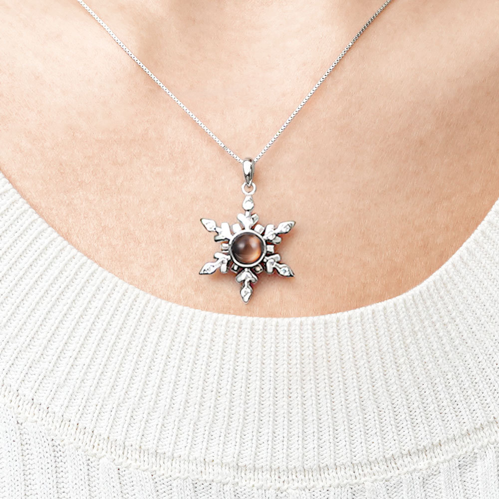 Projection Snowflake Necklace image number 5