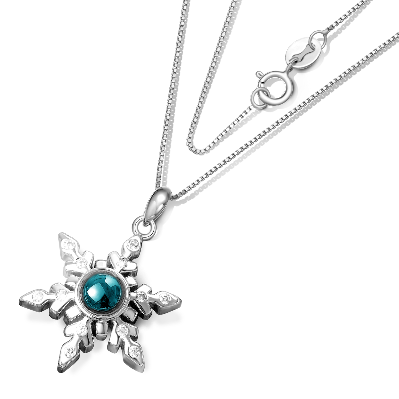 Projection Snowflake Necklace image number 3
