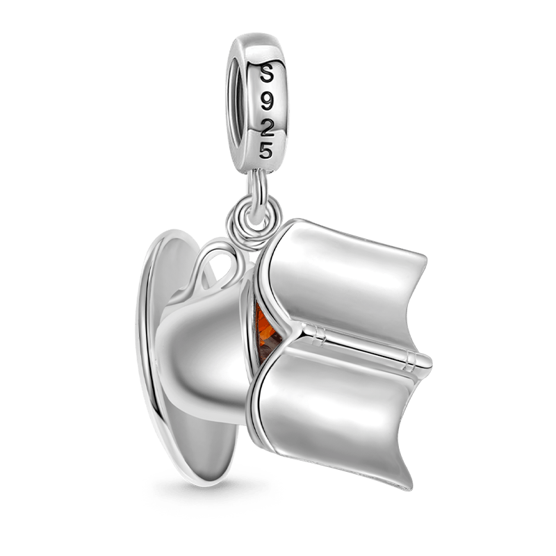 Coffee Cup& Book Pendant image number 1