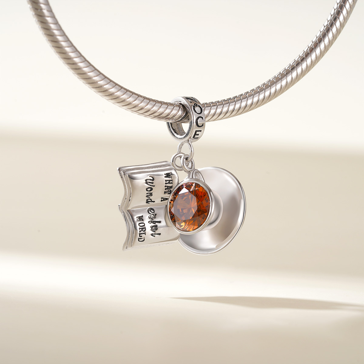 Coffee Cup& Book Pendant image number 2