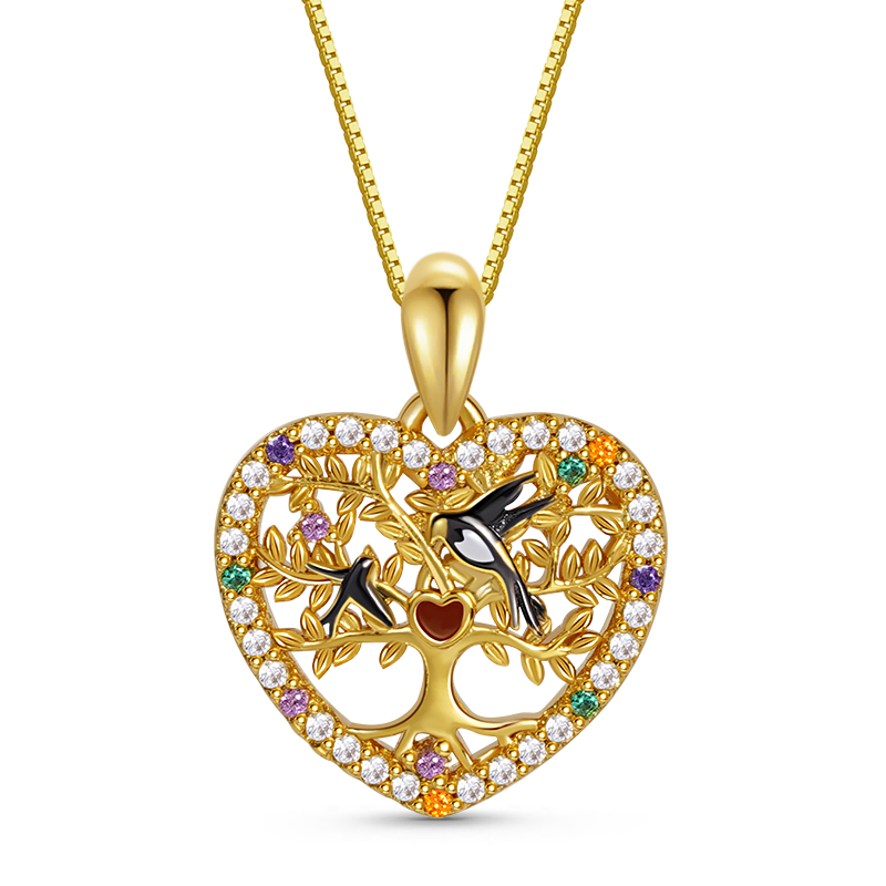 Tree of Life Heart Necklace image number 0